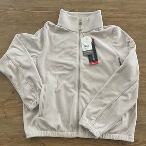 Vuori Women’s Aspen Full Zip Size Large, Color is Dune NWT